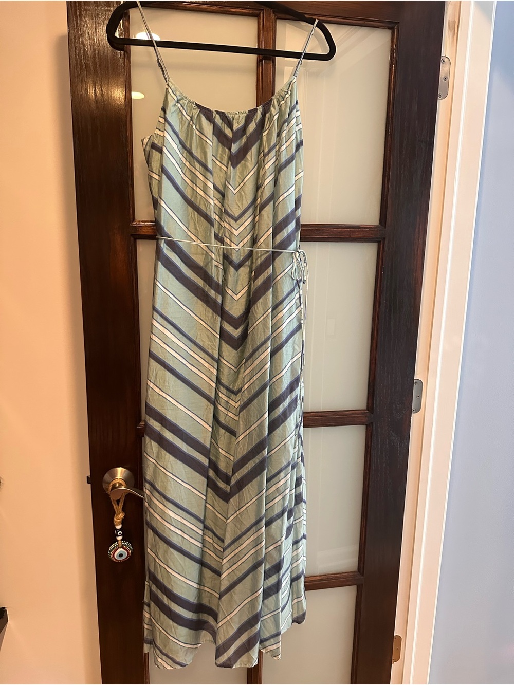 Banana Republic Sage Green Gathered Neck Blouse